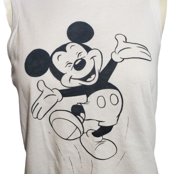 GAP Mickey Mouse Graphic White Tank Top - Picture 4 of 5